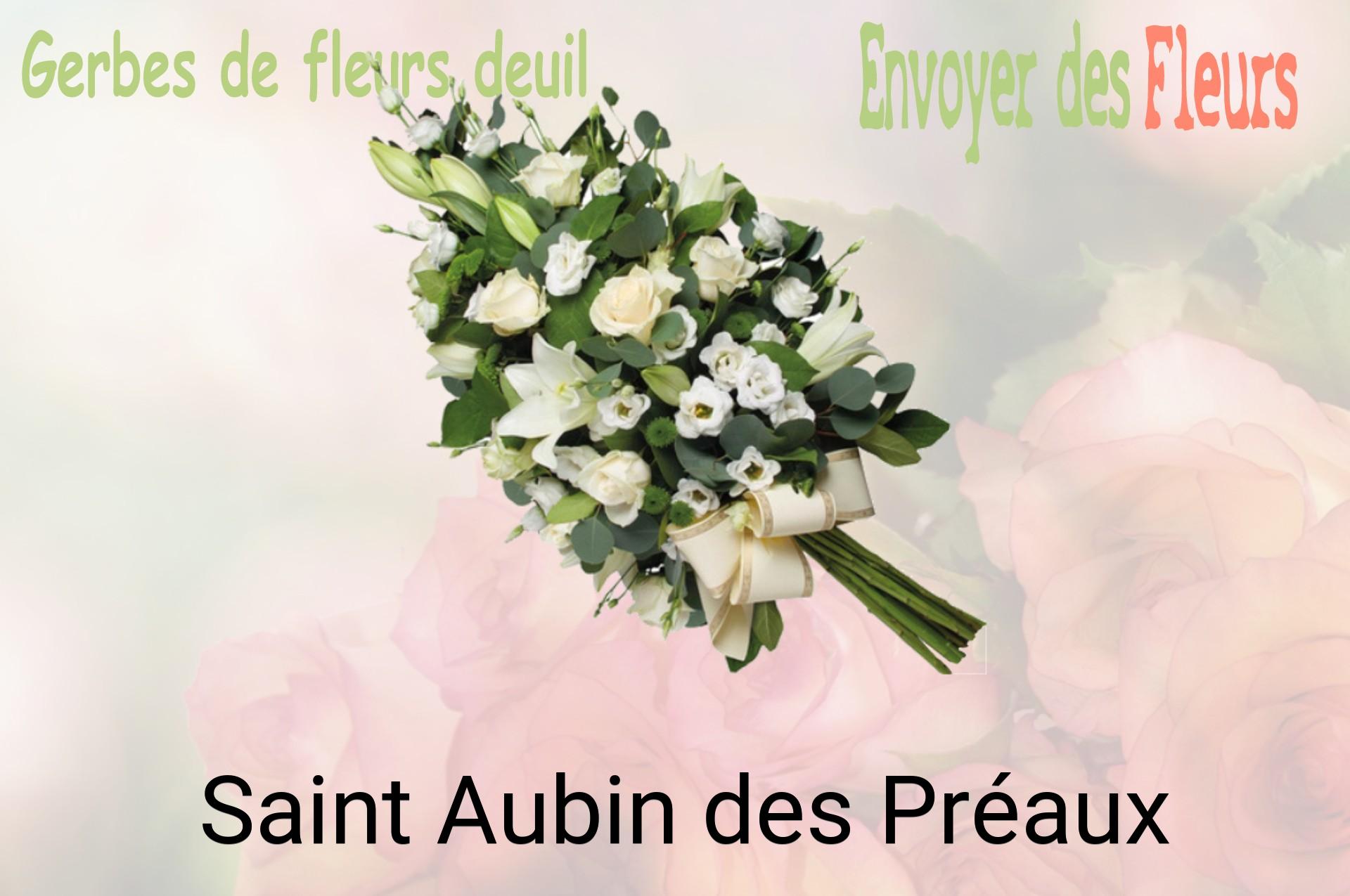 Gerbe de fleurs de deuil livrée à Saint-Aubin-des-Préaux
